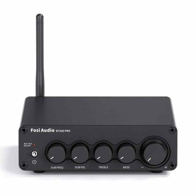 Fosi Audio BT30D PRO Hi-Fi Bluetooth 5.0 パワーアンプ TPA3255 2.1チャンネル ミニクラスD 統合アンプ プリメインアンプ 165Wx2+350W