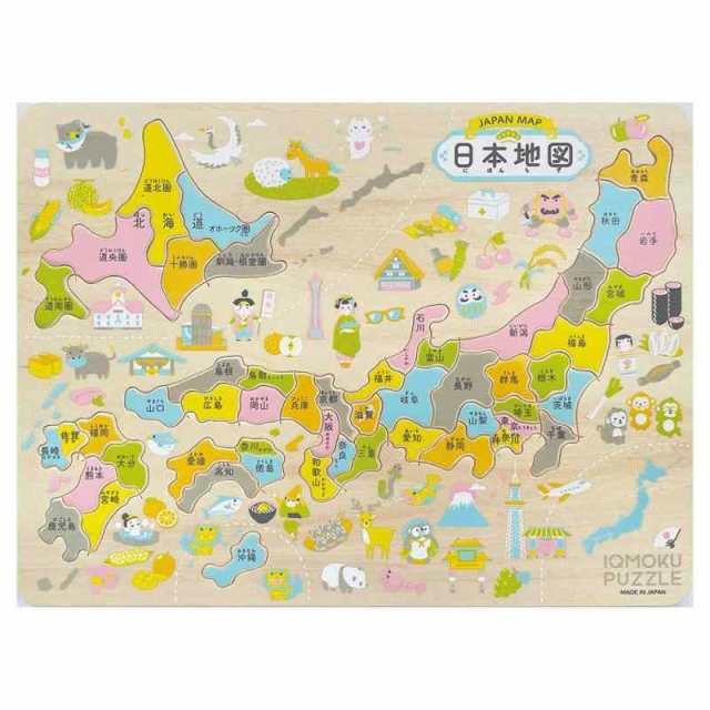 デビカ トレーニングパズル イクモク 木製知育パズル (日本地図)