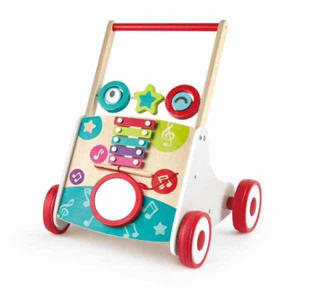 Hape(ハペ) よくばりミュージックウォーカー 41.5×40.5×50cm 10ヵ月以上 木製 手押し車 知育玩具 おもちゃ E0383の通販は