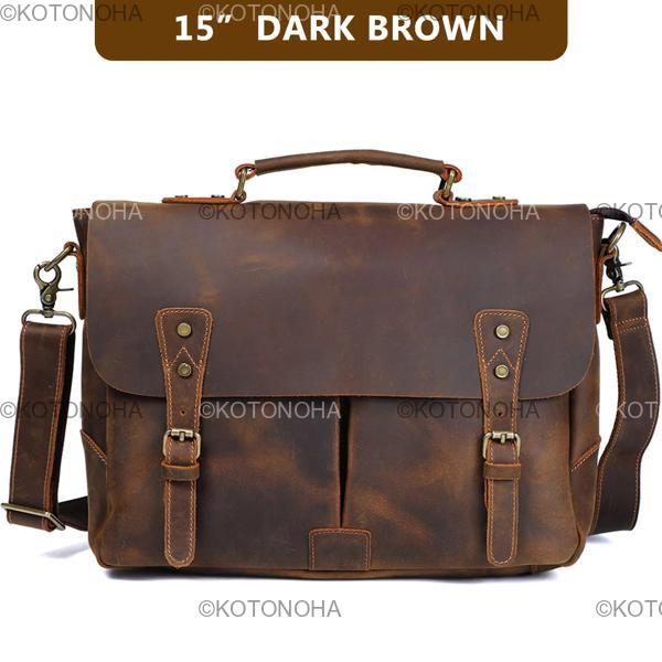 レトロなラップトップのブリーフケース,男性用,本革のハンドバッグ