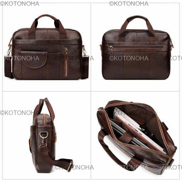 HUMERPAUL メンズ ブリーフケース バッグ トップレイヤー レザー 手作り ラップトップ バッグ 複数のコンパートメント付き ビジネス ショルダー メッセンジャー HUMERPAUL メンズ ブリーフケース バッグ トップレイヤー レザー