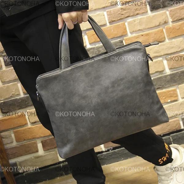 ブランド狂気の馬puレザーメンズバッグヴィンテージビジネス革の