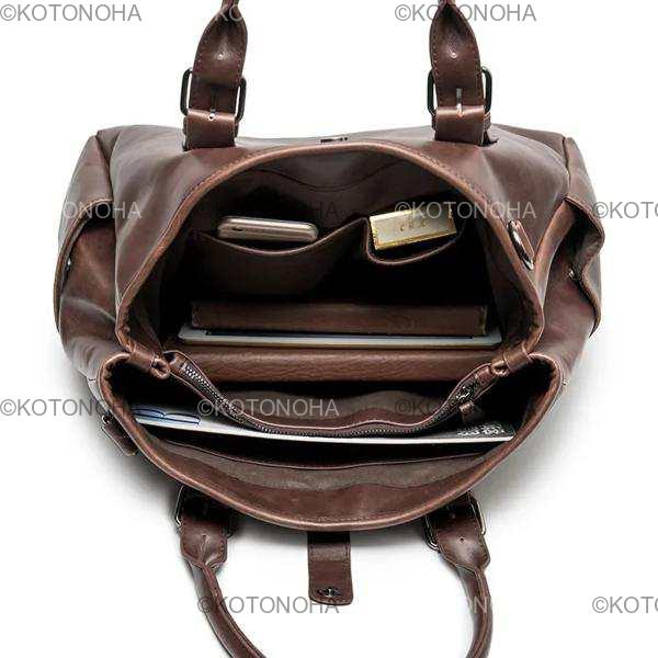 男性用レトロスタイルのハンドバッグ 大容量のバッグ ストラップ付き