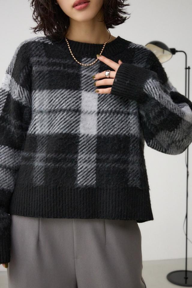 ビッグチェックニット WOMENSレディース 6,490円