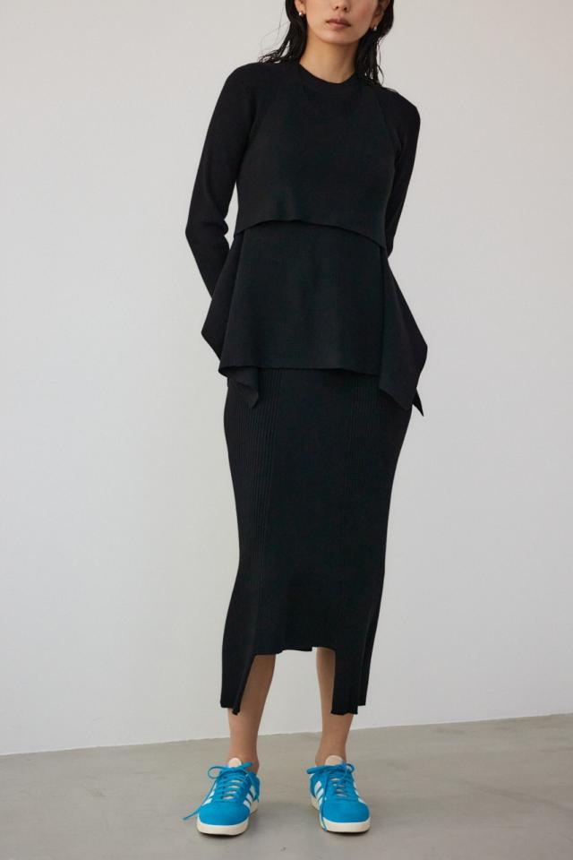 【PLUS】ベストレイヤードドレープワンピ WOMENSレディースの通販は 11,858円