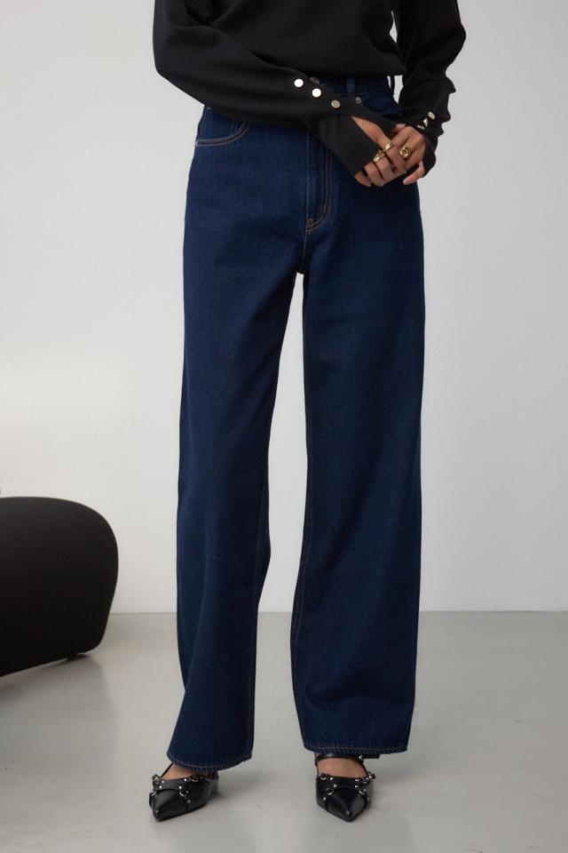 【WEB限定】AZUL DENIM ハイウエストワイドロング丈 WOMENSレディース