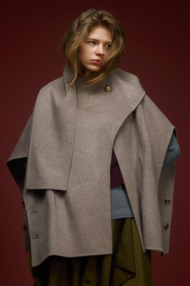 【30％OFF】 【PLUS】ストールリバーポンチョ WOMENSレディース