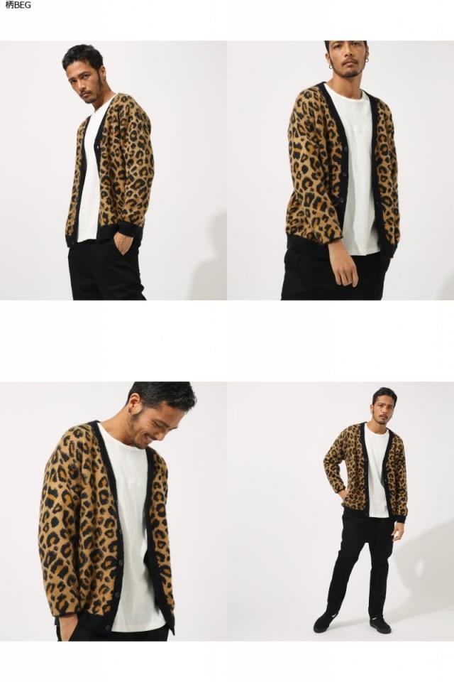 68 Off ヒョウ柄ニットカーディガン Mensメンズの通販はau Pay マーケット Azul By Moussy