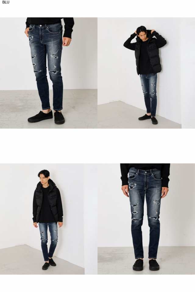 30％OFF】 VINTAGE REPAIR SKINNY/ビンテージリペアスキニー MENS