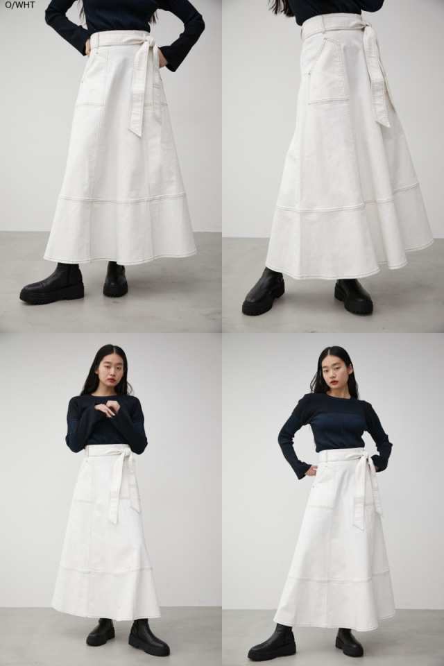 STITCH DENIM FLARE SKIRT/ステッチデニムフレアスカート WOMENS