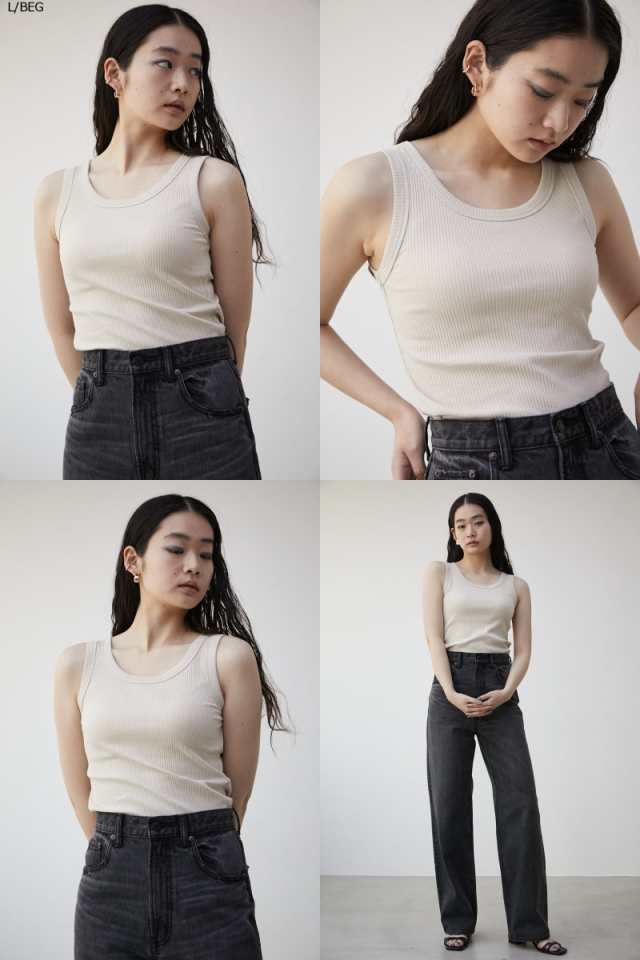 50％OFF】 【ベーシック】BASIC CREW NECK RIB TANK/ベーシッククルー