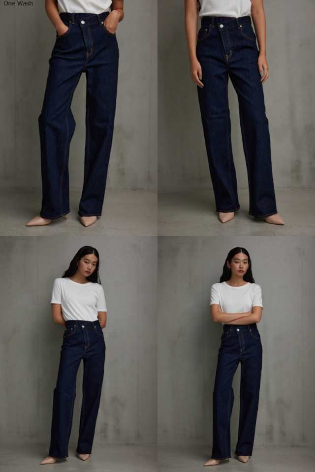 AZUL DENIM/ハイウエストオーバーラップデニム WOMENSレディースの通販