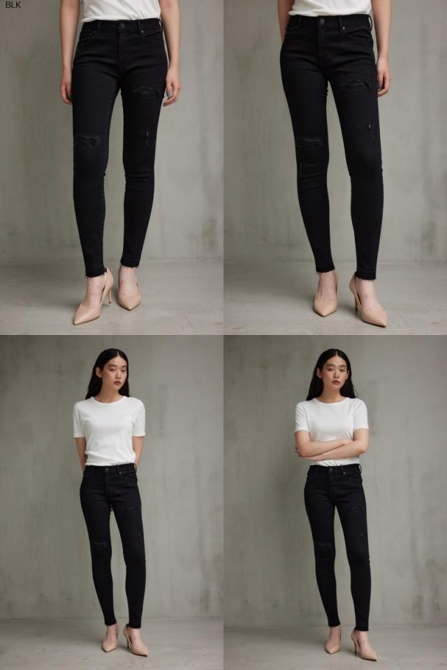 AZUL DENIM リペアスキニーデニム WOMENSレディースの通販は