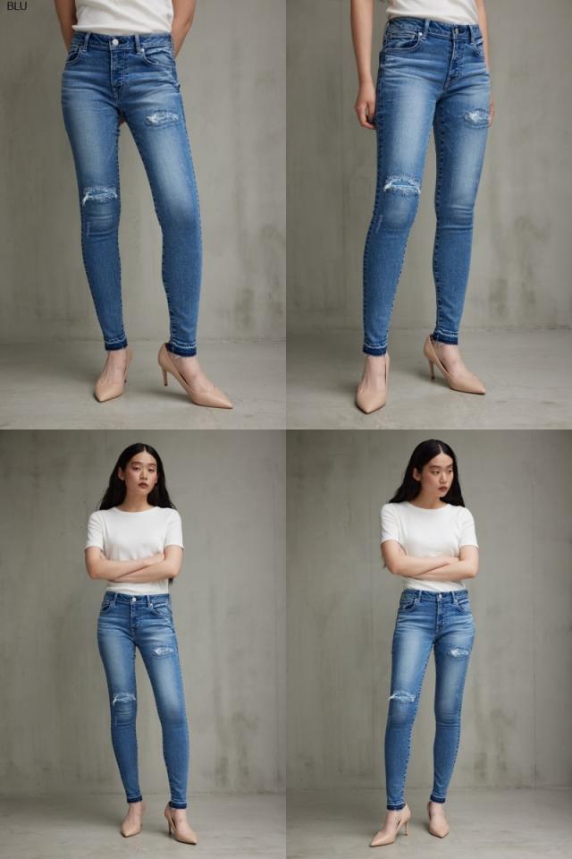 AZUL DENIM リペアスキニーデニム WOMENSレディースの通販は