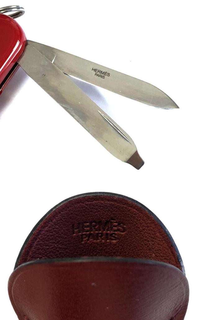 エルメス レザーケース付 ライト付 ヴィクトリノックス ボールペン  