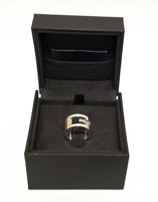 グッチ リング 指輪 ブランテッドGリング ワイド ＃11 約10号 シルバー  