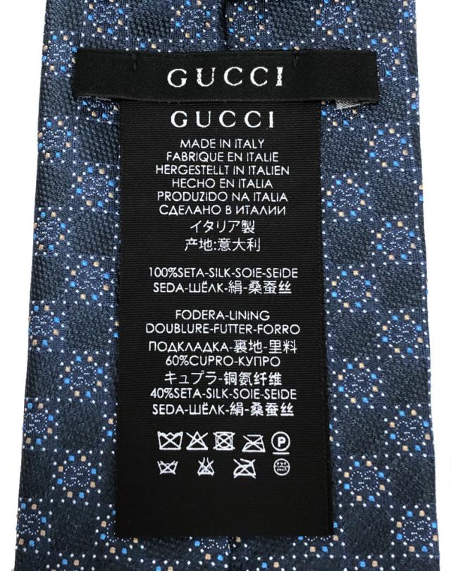 未使用 グッチ ネクタイ 国内タグ付き ブロック スクエア Gg ネイビー ブルー 紺 シルクネクタイ メンズ シルク 100 Gg柄 Gucciの通販はau Pay マーケット ブランディール