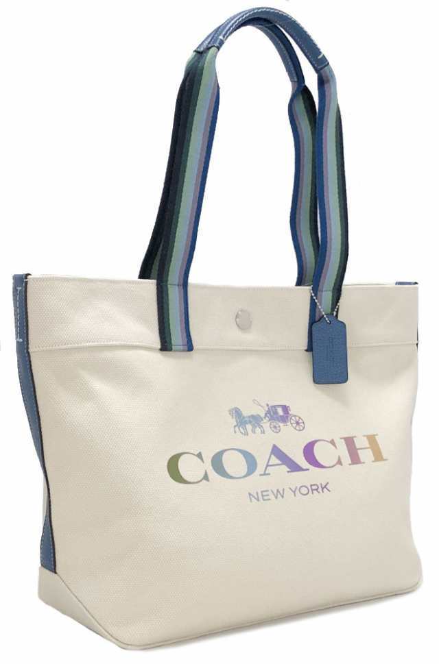 未使用 コーチ トートバッグ キャンバス ショッピングトート レインボー ナチュラル ロゴ レディース メンズ トート Coach 中古 の通販はau Pay マーケット ブランディール