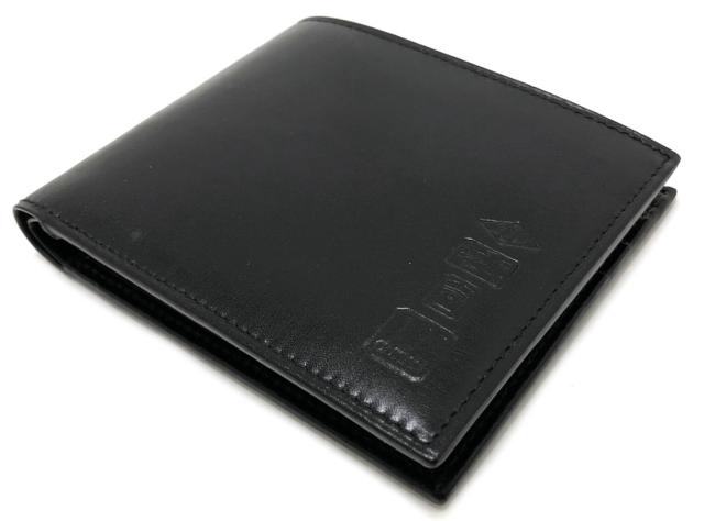 ダンヒル 2つ折り財布 新品同様 黒 レザー