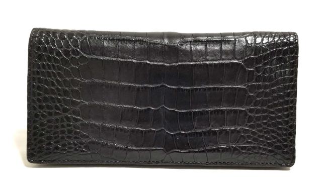 JRAマットクロコダイルレザー ブラック 長財布札入れ クロコダイル 長