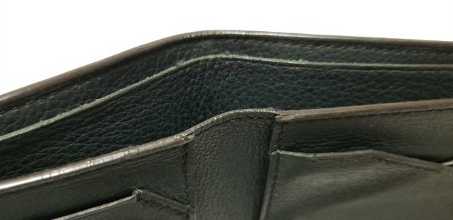 カルティエ 財布 二つ折り パンチングレザー 札入れ ダークグリーン