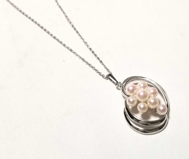 新品同様 ミキモト ネックレス パール シルバー ペンダント アコヤパール 真珠 MIKIMOTO 【中古】｜au PAY マーケット