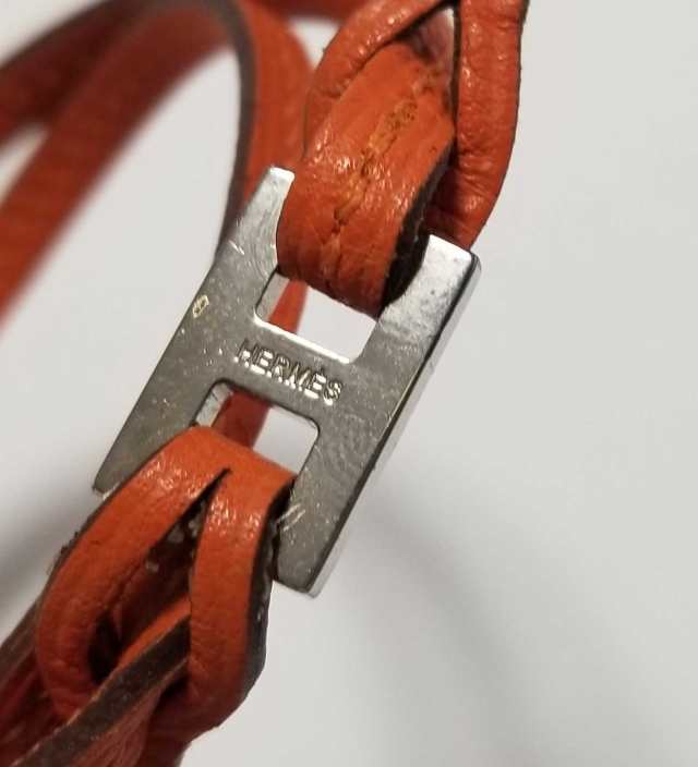 美品 HERMES エルメス ティレット ブレスレット ボルドー - ブレスレット