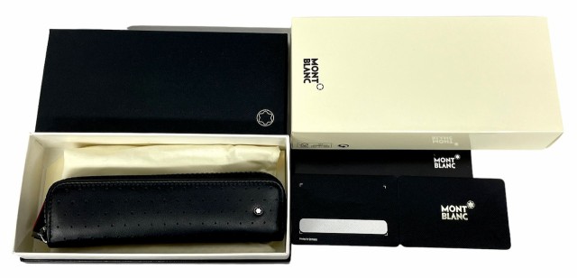 未使用 新古品 MONTBLANC モンブラン ラウンドジップ ペンケース ...