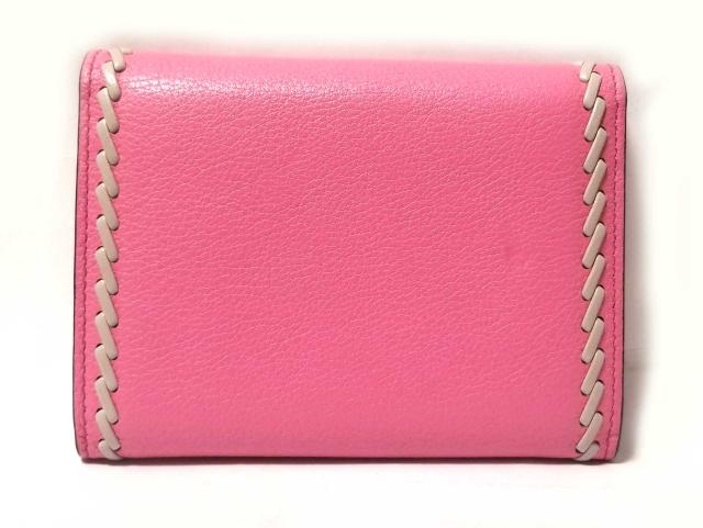 カルティエ Cドゥカルティエ 少し レザー 二つ折り財布 ベージュ 