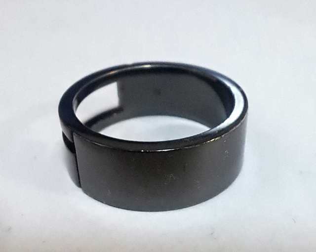 グッチ リング 指輪 19 シルバー ブラックコーティング メンズ カット