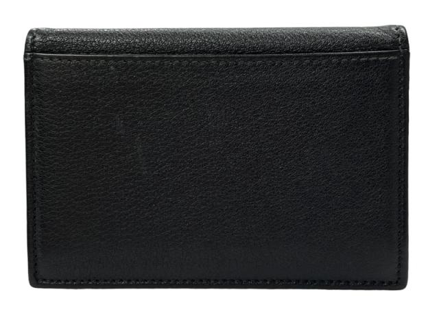 美品　近年　ブルガリ　カードケース　名刺入れ　バイカラー　レザー　黒　サークル ブルガリ カードケース 二つ折り ブラック バイカラー レザー 黒 ロゴ