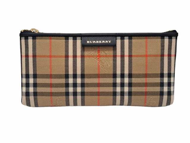 未使用 保管品 バーバリー ペンケース ベージュ 筆箱 チェック メンズ レディース ＢＵＲＢＥＲＲＹ 文房具 筆入れ キャンバス ロゴ 【中｜au  PAY マーケット