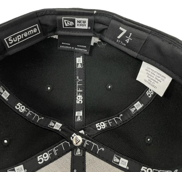 新品同様 57.7cm 2021AW SUPREME シュプリーム Undisputed Box Logo New Era Cap ボックスロゴ ニューエラ キャップ 7 1/4 ブラック 黒