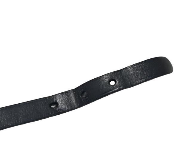 HERMES ブラックレザー ブレスレット兼チョーカー