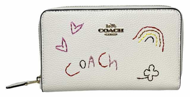 未使用 コーチ レザー 財布 COACH アウトレット ミディアム ID ジップ 