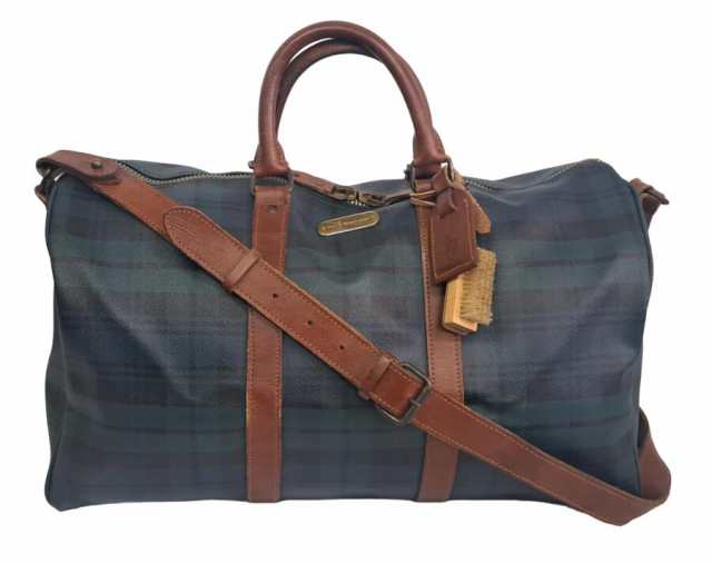 ポロラルフローレン  チェック　ショルダーバッグ　ボストンバッグ　大型　旅行鞄