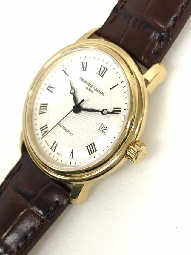 新品同様 フレデリックコンスタント 腕時計 FC303MC4P5 バックスケルトン 自動巻 ウォッチ GP Frederique Constant  金メッキ 革ベルト メ｜au PAY マーケット