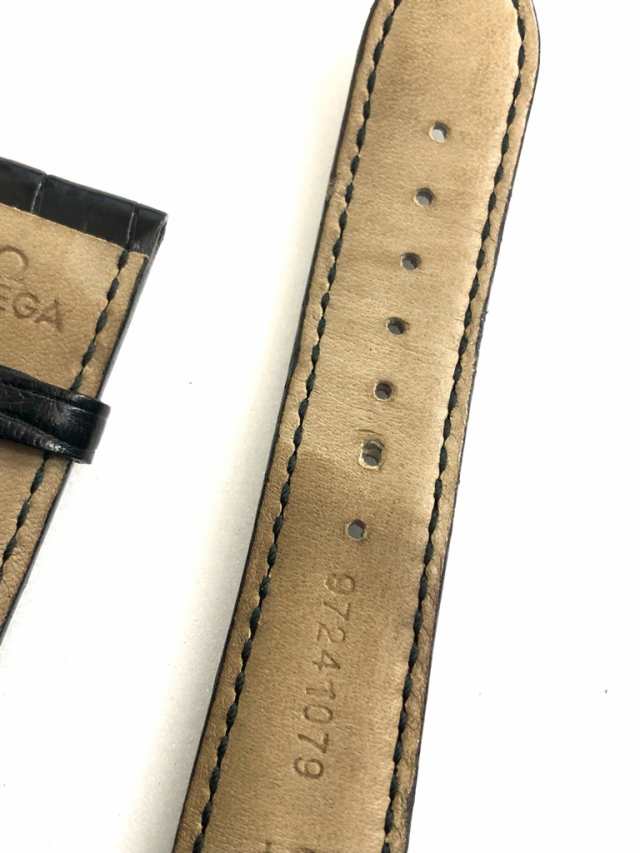 【未使用に近い】OMEGA 純正　クロコレザーベルト