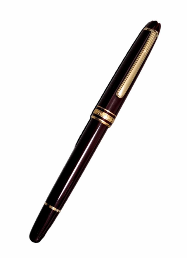 未使用 保管品 モンブラン 万年筆 マイスターシュティック ボルドー マルーンカラー ゴールド ペン MONTBLANC 14Ｋ 筆記用具 文房具 ビジ