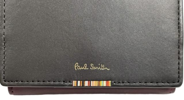 未使用 ポールスミス コンパクト 財布 二つ折り ケース 小銭入れ カードケース レディース ブラウン ボルドー 茶色 ストライプ Pau 未使用 ポールスミス コンパクト 財布 二つ折り コインケース 小銭入れ