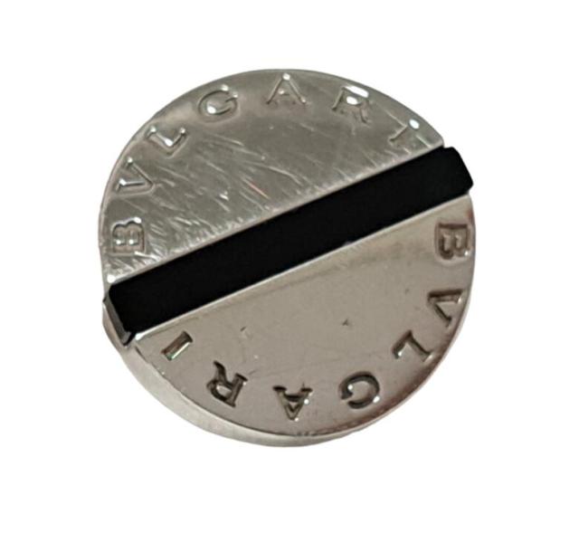 ブルガリ カフス カフリンクス シルバー ブラック SV925 ロゴ BVLGARI 黒 【中古】 ブルガリ カフス カフリンクス シルバー ブラック SV925 ロゴ BVLGARI