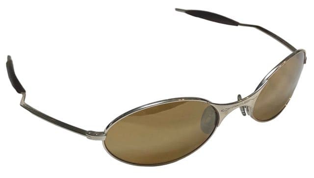 オークリー サングラス イーワイヤー メタルフレーム e‐wire ポリッシュ メタリックシルバー Gold iridiumゴールドレンズ OAKLEY 金属フ