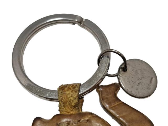 ボッテガヴェネタ キーホルダー クロコダイル レザー エレファント キーリング 象 ぞう BOTTEGA VENETA 【中古】 ボッテガヴェネタ キーホルダー クロコダイル レザー エレファント