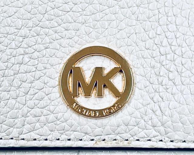 MICHAEL KORS 二つ折り財布 ホワイト シグネチャー 小銭入れ 新品