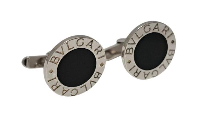 ブルガリ カフス オニキス シルバー ブルガリ・ブルガリ ブラック 黒 カフリンクス BVLGARI シルバー925 SV925 シルバーカフス 【中古】