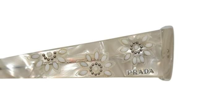 プラダ 眼鏡 クリア フラワー 花 VPR11H メガネ ラメ入り ライン