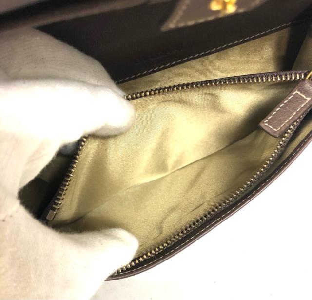 ブルガリ 長財布 BVLGARI ロゴ レオーニ キャンバス リボン ブラウン