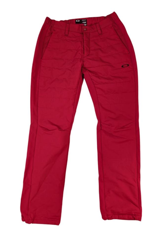 美品 オークリー パンツ パフォーマンスフィット メンズ L 赤 ボルドー レッド OAKLEY 【中古】