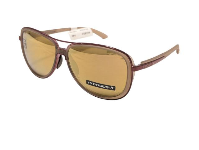 未使用 オークリー サングラス スプリットタイム OO4129 Split Time PRIZM ピンク系 パープル クリア ミラーレンズ ティアドロップ OAKLE