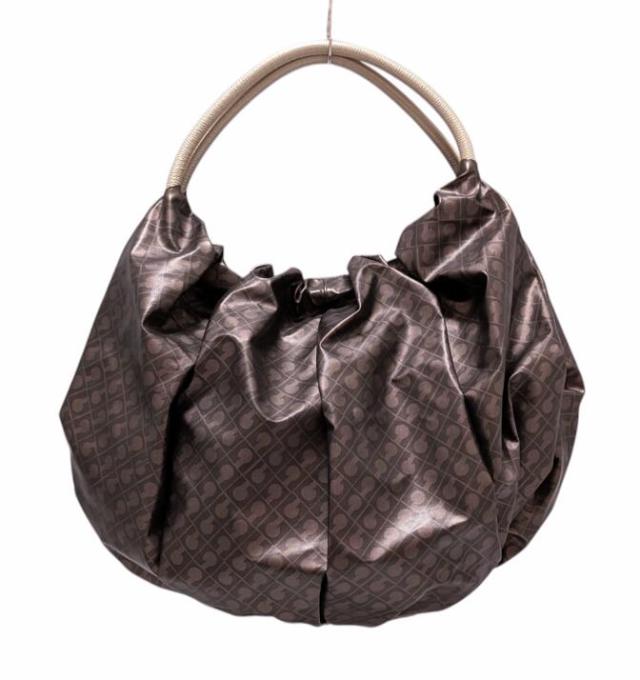 新品同様 ゲラルディーニ ソフティ トートバッグ ショルダーバッグ ハンドバッグ ブラウン ギャザー レディース 女性用 SOFTY 軽量 GHERA